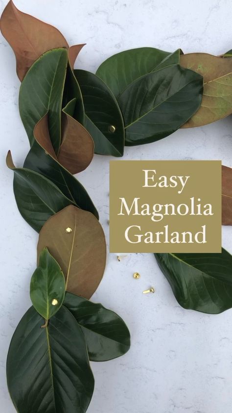 Magnolia Leaves Wedding, Magnolia Leaf Garland, Magnolia Garland, Magnolia Leaf, Magnolia Tree, Leaf Ornament, Leaf Crafts, Magnolia Leaves, Magnolia Trees