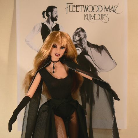 Stevie Nicks "Rumours" Cover Custom Doll by me, Terrie Blazek. Stevie Nicks Barbie, Stevie Nicks Rumours, Stevie Nicks Witch, Stevie Nicks Doing Ballet, Classy Celebrities, Fleetwood Mac Rumours, Stevie Nicks Bowing, Stevie Nicks Barbie Doll, Stevie Nicks Autograph