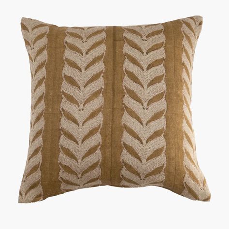 Claire Mustard Pillow Cover | Dear Keaton Mustard Pillow, Block Print Pillow, Indigo Pillows, Block Printed Pillows, Print Pillow, Sofa Shop, Down Feather, Lumbar Pillow Cover, Modern Prints