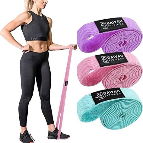 GAIYAH FITNESS Fabric Long Resistance Bands Pull Up Assist - Fitness Bands for Working Out Exercise Bands Resistance Bands Set Pull Up Resistance Bands for Exercise Workout Bands Resistance Band Set Work Out Resistance Bands, Pull Ups With Resistance Bands, Glute Workout Women Resistance Bands, At Home Leg Workouts For Women Resistance Bands, Pink Resistance Bands, Assisted Pull Ups, Resistance Band Set, Outdoor Gym, Resistance Band Exercises