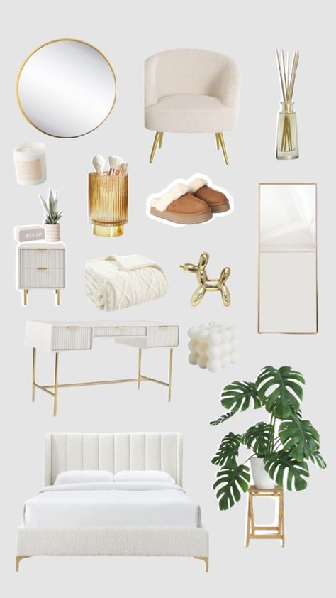 Feb 17, 2019 - It can sometimes feel like a long time to manifest the lifestyle of your dreams. I've compiled together the 7 Day Law of Attraction Guide! Gold And White Aesthetic, Aesthetic Bedroom Idea, White Aesthetic Bedroom, White Room Decor, Preppy Room Decor, Bedroom Idea, Preppy Room, Redecorate Bedroom, Cozy Room Decor