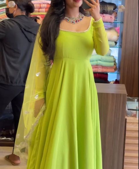 Shop & Share 🛍️ Trending Plain Anarkali Gown With Designer Dupatta 💚 Diwali Offer : 799+$ DM TO ORDER 💕 ORIGINAL DRESSES AT AFFORDABLE PRICE 😍 TRUSTED SELLER SINCE 2022 💯 COD & ONLINE PAYMENT ✔️ FOLLOW & JOIN WHATSAPP CHANNEL FOR EXCLUSIVE COLLECTION 😍 MUST CHECK HIGHLIGHTS 💗 *SIMPLE AND TRENDING GEORGETTE FULL FALIR AND SLEEVE SALWAR SUIT AND DUPATTA* *RATE: 799+$* *FABRIC DETAILS:-* # *GOWN FABRICS* : GEORGETTE 😎*7.5 METER FLAIR* GOWN SIZE : 42” xl (FULLSTITCHED) 2” margin TOP INNER :... Georgette Anarkali Plain, Plain Anarkali Dress, Plain Anarkali Dress Simple, Plain Georgette Dress, Anarkali Dress Simple, Anarkali Suits Designer Latest, Plain Anarkali, Flair Gown, Shop Gowns