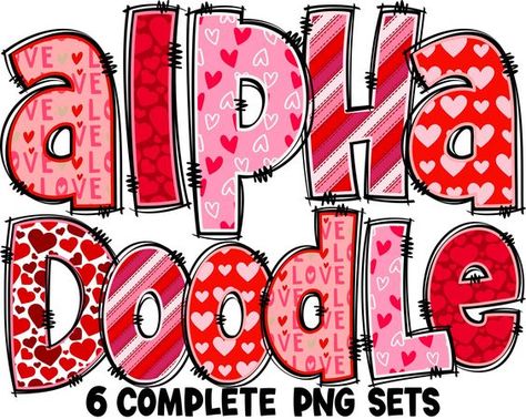 Canva frames alphabet font Doodle Love, Valentine Doodle, Alphabet Frames, Valentine Font, Valentines Letter, Valentine Sublimation, Alpha Pack, Red Letters, Alphabet Clipart