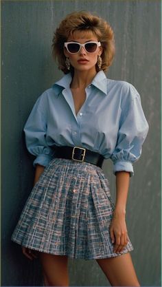 80’s Skirt, 70 80 90 Fashion Outfit, 80s Pastel Fashion, 80s Iconic Outfits, 80s High School Fashion, 1980s Fashion Women Outfits, Preppy 80s Fashion, 80s Formal Fashion, 80s Office Fashion