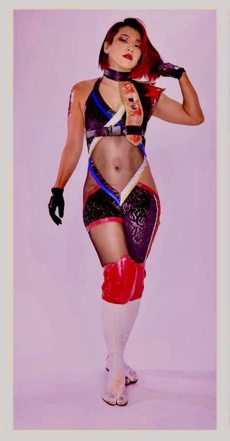 Wrestler Outfit Female, Joshi Puroresu, Asuka Wwe Fanart, Maki Itoh Wrestler, Hikaru Shida, Japanese Wrestling Women, Japanese Female Wrestling, Japanese Wrestling, Wrestling Outfits