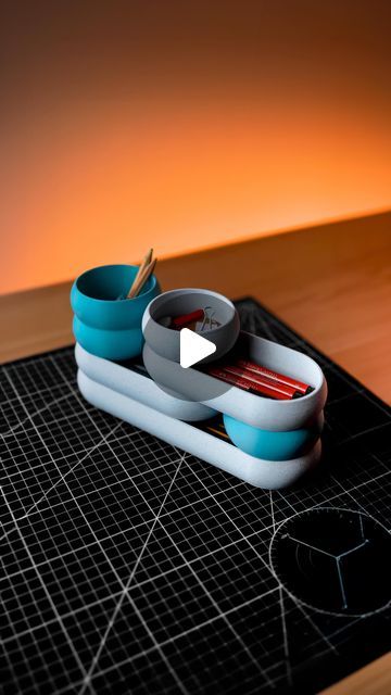 Lautaro Lucero on Instagram: "Desk organizer → find the STL files for 3D printing on the link in my bio 🔗  This modular desk organizer aims to iterate between the modules and generate different combinations, allowing users to play and create their structures.   This year, I have added some new modules with double the height of the original modules. Something I love about this design is that I can print new modules according to my needs, growing the structure to organize all my pens and supplies in one place.   On the other hand, yesterday was my bday, and I wanted to thank everyone who sent me greetings & good vibes! 🙏🏻✨  Enjoy your Sunday!" Modular Desk Organizer, 3d Print Organizer, Modular Desk, Shoes Inspiration, Enjoy Your Sunday, My Needs, Pedal Board, My Bday, Shoe Inspiration