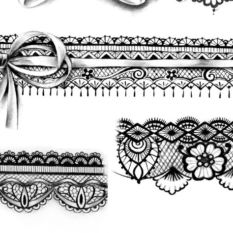 "Amazing Tattoo starts with a quality drawing first ... " All our tattoo designs are authentic and made by professional tattoo artists and designers. Many tattooshops and customers around the world are drawing inspiration from our designs to create their tattoo project.  This tattoo drawing is available in digital format for immediate download of high quality. Lace Garter Pattern, Garter Tattoo Stencil, Lace Tattoo Stencil, Leg Garter Tattoo, Garter Tattoo Designs, Garter Belt Tattoo, Lace Garter Tattoos, Design For Tattoo, Garter Tattoo