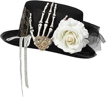 Hat Halloween Costume, Punk Costume, Steampunk Top, Steampunk Pirate, Victorian Accessories, Steampunk Top Hat, Steampunk Halloween, Skull Accessories, Halloween Hat