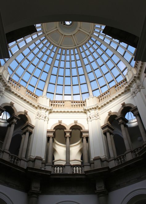 Domed Octagonal Hall: Tate Gallery - London. Tate Gallery London, Entrance Pavilion, Basement Restaurant, Italian Hotel, 2023 Illustration, James Stirling, Windows Interior, Tate Museum, John Russell