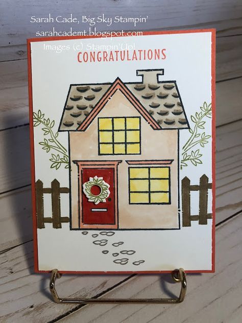 Big Sky Stampin': Pop On By - All About Houses! Christmas Houses, Christmas Farmhouse, New Home Cards, Coffee Cards, Crafts Cards, 2022 Christmas, Christmas Catalogs, Up House, Stampin Up Christmas