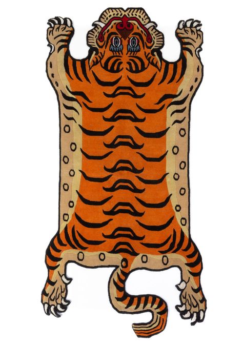 Korean Rug, Tiger Carpet, Tattoo Doodles, Year Of Tiger, Tufting Rugs, Tibetan Tiger, Punch Rug, Tufting Rug, Rug Interior Design