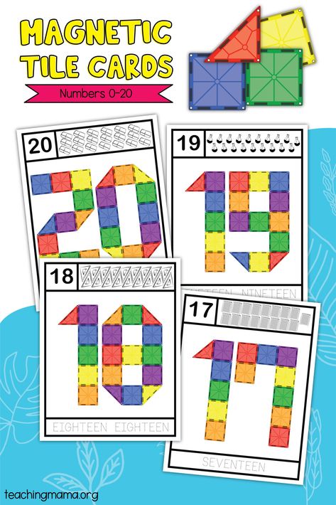 Use this free printable to help kids learn numbers. Great for kinesthetic learners because they will build the numbers with magnetic tiles! Preschool Skills, Number Sense Kindergarten, Teaching Mama, Magna Tiles, Conscious Discipline, Toddler Homeschool, Learn Numbers, Preschool Resources, Teaching Numbers