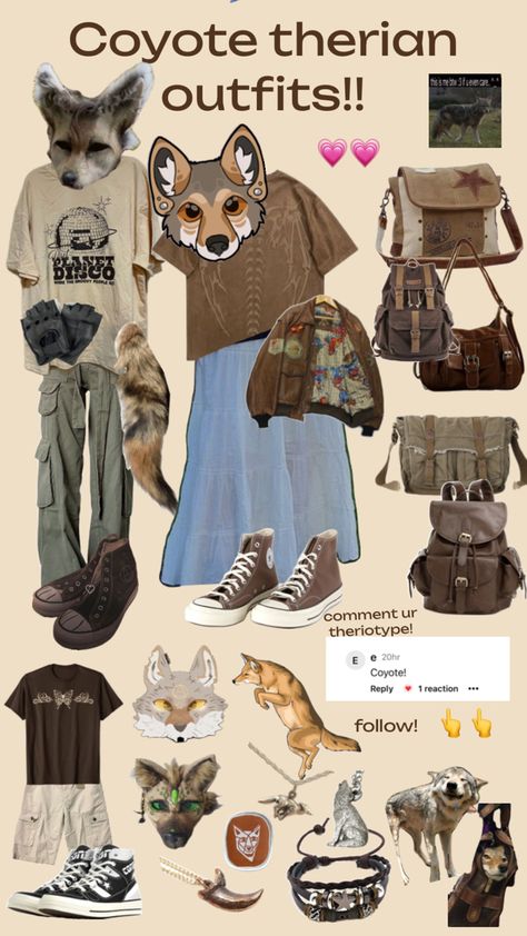 Therian Outfits, Coyote Therian, Dino Mask Paint Ideas, Paw Drawing, Bestie Outfits, Cat Clothes, Art Reference Poses, Grunge Outfits, Art Reference