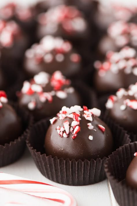 Peppermint Oreo Truffles, Fudge Truffles, Peppermint Truffles, Oreo Truffle, Oreo Truffles Recipe, Brownie Truffles, Christmas Truffles, Kraft Foods, Peppermint Brownies