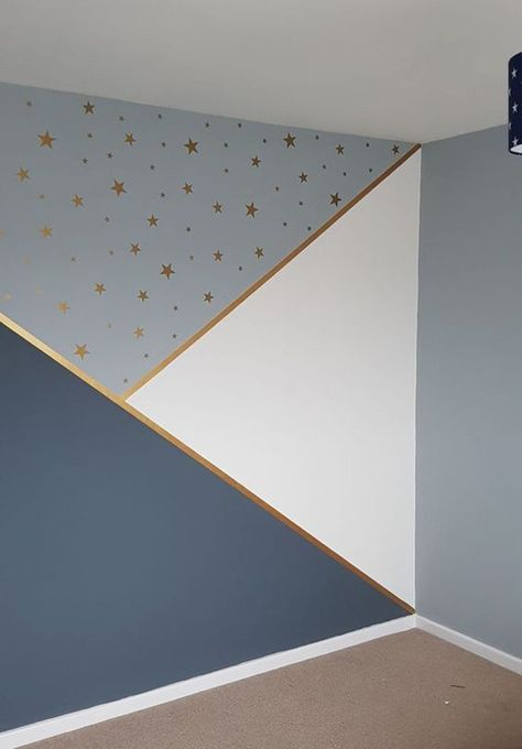 54 makeover ideas using geometric designs – to give your dull walls some life every week of the year – WallDesign Geometric Wall Paint, Room Wall Painting, Bedroom Wall Designs, Kids Bedroom Designs, Bedroom Wall Paint, Bedroom Wall Colors, Wall Paint Designs, Girl Bedroom Decor, Kids Room Design