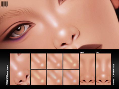 The Sims Resource - Highlighter N15 Nose Highlight, Sims 4 Cheats, The Sims 4 Skin, Makeup Cc, Skin Details, Nose Mask, Sims 4 Cc Makeup, Sims 4 Body Mods, Sims 4 Cc Skin