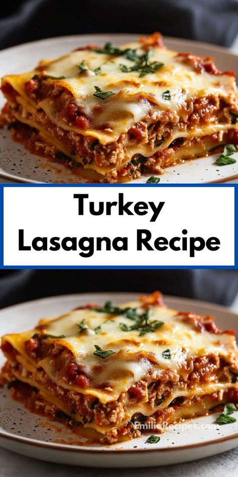 Searching for healthier lasagna recipes? This Turkey Lasagna Recipe, baked to perfection, offers a delicious alternative for your lasagna dinner. Add this creative recipe to your list of lasagna recipe ideas. Lasagna Ideas, Ultimate Lasagna Recipe, Turkey Lasagna Recipe, Ground Turkey Lasagna, Lasagna Dinner, Lasagna Recipe With Ricotta, Healthy Lasagna, Turkey Lasagna, Best Lasagna Recipe