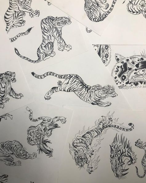 Don Ed Hardy on Instagram: “This morning we sent out a preview of the first third of the available tiger drawings. Thank you for all the interest, and purchases. We do…” Ed Hardy Aesthetic, Tiger Drawings, Ed Hardy Tiger, Ed Hardy Tattoos, Don Ed Hardy, Ig Aesthetic, Tiger Drawing, Traditional Flash, Tiger Painting