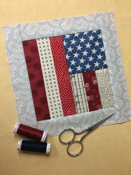 Top 17 SUPERB 4th of July Sewing Projects - Sew Some Stuff Patriotic Quilt Blocks, Small Quilt Patterns, Flag Quilts, Valor Quilts, Americana Quilts, Prayer Quilt, American Flag Quilt, Flag Quilt, Tie Quilt