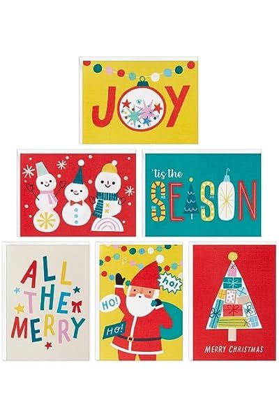 Christmas Cards Illustration, Christmas Notes, Fun Lettering, Cards Illustration, Christmas Note Cards, Hallmark Greeting Cards, Christmas Note, Christmas Gift Card Holders, Boxed Christmas Cards