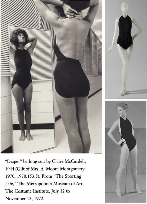 1944, diaper bathing suit, Claire McCardell (American, 1905–1958) 40s Bathing Suit, Classy Swimwear, Vintage Bathing Suit Patterns, Historical Fashion 1700s, Vintage Playsuit, Claire Mccardell, Fashion Institute Of Technology, Retro Bathing Suits, Vintage Bathing Suits