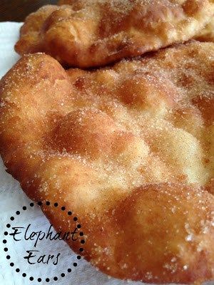 Elephant Ears Elephant Ears Recipe, Bunuelos Recipe, Fried Bread Recipe, State Fair Food, Carnival Food, Fair Food, Turnips, Fry Bread, Fried Dough