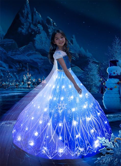 PRICES MAY VARY. Elsa Costume Christmas Frozn Costume Kids Costume Elsa Costume Christmas Dress for Girls Light up dresses are perfect for trick or treating. It is darling when turned on in dark. elsa costume, froze christmas dresses for girls, princess dress up, princess dress, elsa dress for girls, girls dress up clothes for play, princess dress up, elsa dress, princess dress for girls, toddler dress up, vestido de elsa froze para niña, elsa dress up clothes for little girls, halloween costume Ice Princess Costume, Light Up Dress, Snow Queen Dress, Princess Costumes For Girls, Princess Elsa Dress, Light Up Costumes, Light Up Dresses, Elsa Costume, Ice Dresses