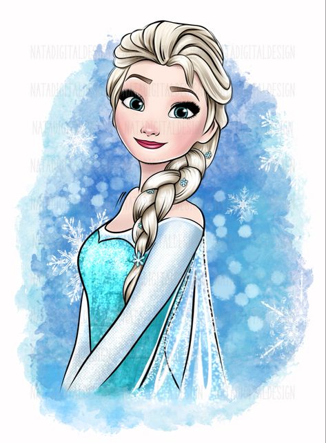 Elsa Cartoon Drawing, Frozen Elsa Drawing, Elsa Painting, Elsa Cartoon, Elsa Drawing, Frozen Drawings, Disney Stained Glass, Elsa Disney, Easy Art For Kids