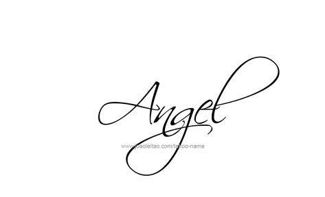 Angel Signature Ideas, Angel Font Tattoo, Angel Name Tattoo Fonts, Angel Tattoo Writing, Angel Lettering Tattoo, Angel Tattoo Word, Angel Word Tattoo, Angel Energy Tattoo, Angel Name Tattoo