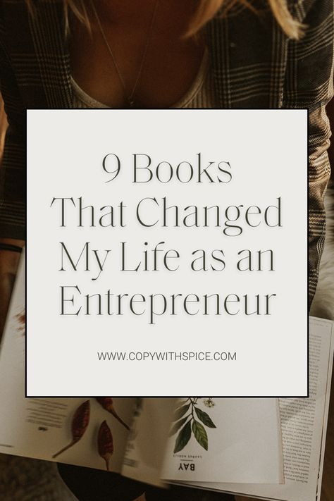 Starting a business? Scaling your current one? I'm sharing the 9 books that changed my life as an entrepreneur! Read about money mindset, marketing tips, and more. Best Entrepreneur Books, Best Mindset Books, Books For Small Business Owners, Money Mindset Books, Books For Business Mindset, Books For Starting A Business, Books To Read Before Starting A Business, Small Business Books, Best Books For Entrepreneurs