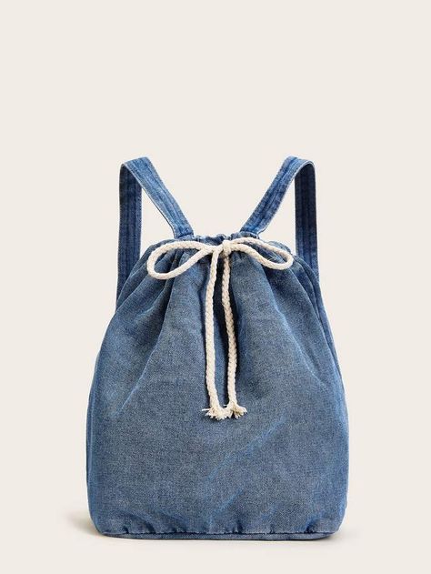 Tas Denim, Denim Backpack, Adjustable Bag, Women's Backpacks, Patterned Backpack, Denim Crafts, Denim Patterns, Denim Diy, Rainbow Earrings