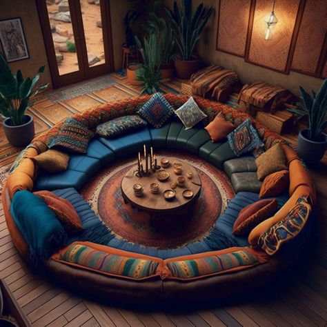 80s Conversation Pit, Conversation Pit Diy, Conversation Pit Couch, Nigerian Interior Design, Sunken Living Room 70s Conversation Pit, Diy Conversation Pit, Couch Pit, Conversation Pit 70's, Nigerian Architecture