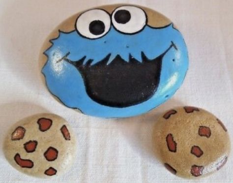 Hand Painted Cookies, Art Pierre, Stone Art Painting, Happy Stones, Painted Rocks Kids, Painted Rocks Craft, Painted Rocks Diy, Rock Painting Ideas Easy, Rock Painting Patterns