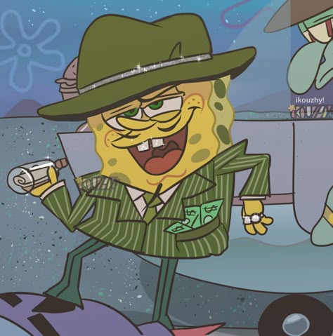 Gangster Spongebob, Piero 47, Gangster Wallpaper, Whiteboard Drawings, Spongebob Drawings, Dope Cartoons, Spongebob Painting, Spongebob Patrick, Spongebob Wallpaper