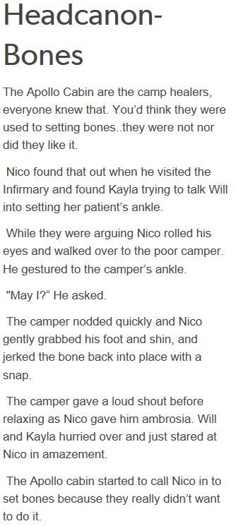 I don't really get this one. Why don't the Apollo kids like setting bones? Can anyone explain? Pjo Headcanons Apollo Cabin, Cabin 7 Apollo Headcanons, Cabin 7 Headcannons, Hades Cabin Headcanons, Cabin 7 Headcanons, Pjo Apollo Cabin, Apollo Kids Headcanon, Percy Jackson Apollo Cabin, Apollo Headcanon