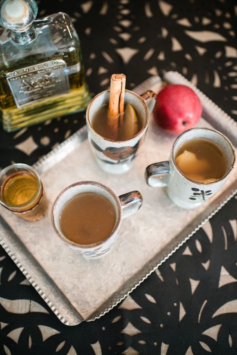 El Cucuy (Mezcal Apple Cider Hot Toddy) - Muy Bueno Cookbook  El Cucuy is an imaginary creature of the dark, similar to the boogeyman. This cocktail features earthy apple cider flavors that compliment the smoky mezcal, creating a harmonious and frighteningly delicious balance with a haunting kick. Beware; this adult cider hot toddy is not a monster to be carelessly dealt with. Be good or El Cucuy will get you! Apple Cider Cocktails, El Cucuy, Apple Cider Hot Toddy, Bueno Recipes, Recetas Salvadorenas, Christmas Sangria, Recetas Puertorriqueñas, Apple Cider Cocktail, Mexican Bread