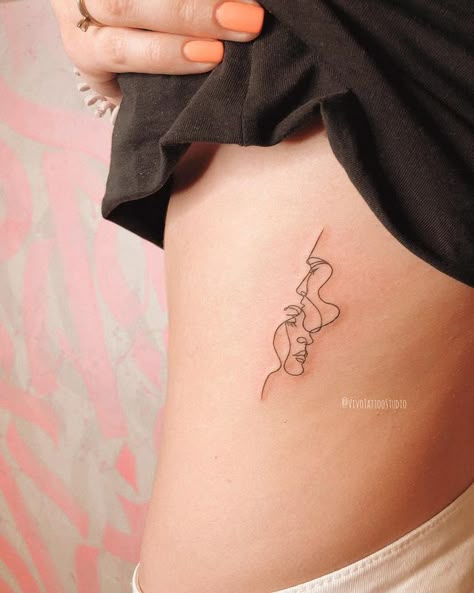 Dainty Symbolic Tattoo, Cat Tattoo Ideas, One Line Tattoo, Basic Tattoos, Couple Tattoos Unique, Cool Small Tattoos, Cute Tattoos For Women, Classy Tattoos, Discreet Tattoos