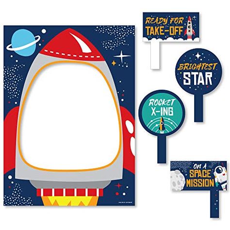 Photo Booth Picture Frame, Astronaut Photo, Outer Space Photos, Photo Booth Picture Frames, Photo Booth Frame Prop, Outer Space Party, Frame Props, Baby Shower Photo Booth, Photo Frame Prop