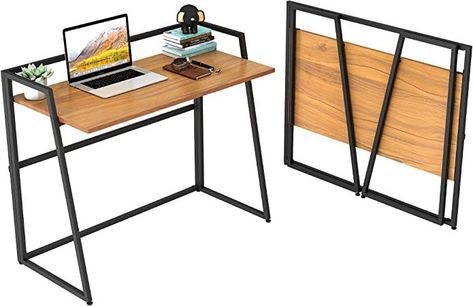 Folding Office Desk, Collapsible Desk, Portable Computer Desk, Small Desks, Office Redesign, Small Office Table, Folding Computer Desk, Small Computer Desk, Office Table Desk