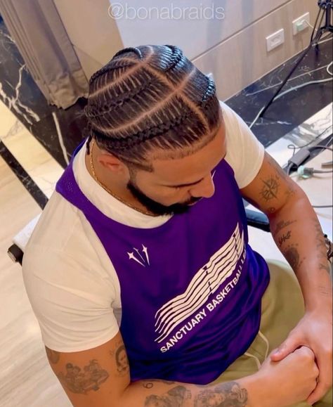 Drake Haircut Fade, Drake Haircut, Drake Braids Hairstyles, Drake Typa Guy, Drake Braids, Drake Cornrows, Drake Braids Aesthetic, Box Braids Men, Dreads Short Hair