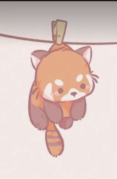 Follow for more Drawings Of Red Pandas, Cute Red Panda Pfp, Cute Animal Fanart, Red Panda Cute Cartoon, Red Panda Tattoo Simple, Chibi Animals Drawing, Chibi Animal Poses, Cute Dragon Drawing Kawaii, Clay Red Panda