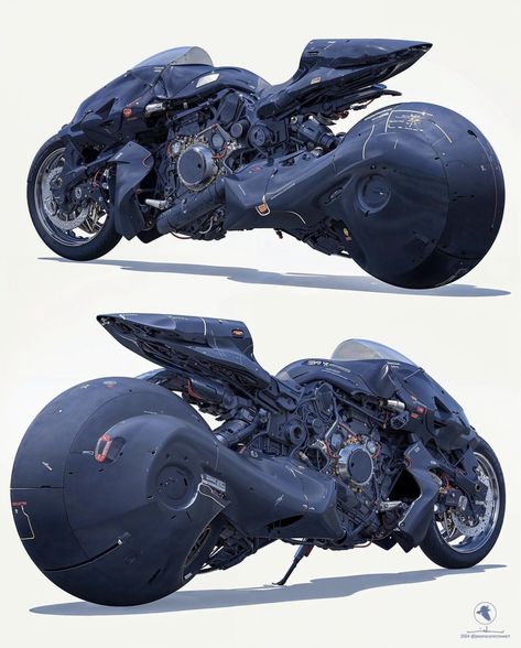 Sci Fi Bike, Motorcycle Futuristic, Motorcycle Concept Art, Yaiba Kusanagi, Akira Art, Future Bike, Hover Bike, Concept Vehicles Sci Fi, Futuristic Cars Design