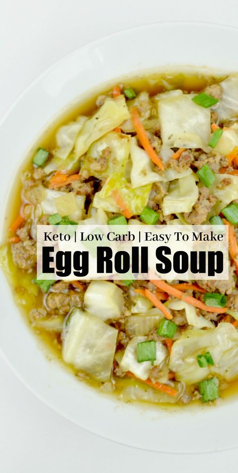 Egg Roll Soup, Low Carb Comfort Food, Low Carb Soup Recipes, Egg Diet Plan, Low Carb Easy, Boiled Egg Diet Plan, Diner Recept, Boiled Egg Diet, Low Carb Diets