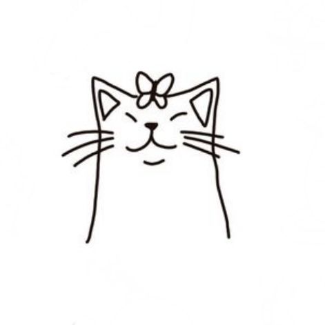 Small Outline Drawings, Minimalistic Cat Drawing, Cute Small Drawings Cat, Siamese Cat Drawing Simple, Simple Lineart Tattoo, Simple Cat Illustration, Mini Cat Drawing, Cat Simple Tattoo, Ghost Cat Doodle