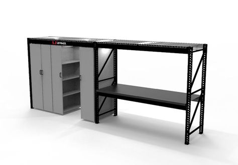 Steel Workbench, Bank Barn, Mobile Shelving, Floating Cabinets, Overhead Storage, Led Shop Lights, Garage Gym, Shop Organization, Bike Storage