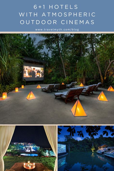 🎬✨ Imagine an evening of stars above and stars on screen. Our blog unveils 6+1 hotels where luxury stays are illuminated by the charm of outdoor cinemas. Perfect for summer escapes that are truly cinematic! 🍿🌌

📍 Pin your dream movie night getaway and make this summer truly memorable. #Travelmyth #LuxuryTravel #OutdoorCinema #SummerNights #TravelInspiration #ImFeelingMythic

📌 Explore and save these exclusive stays: Open Air Cinema, Hotels Around The World, Thai Islands, Movies Under The Stars, Beloved Summer, Outdoor Cinema, Cinema Experience, Travel Moments, Summer Escape