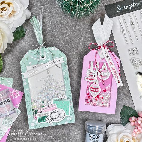 Shaker Tags Ideas, Shaker Tags, Umbrella Craft, Glitter Champagne, Clear Acrylic Stamps, Spellbinders Cards, Home For Christmas, Card Making Kits, Stamp Projects