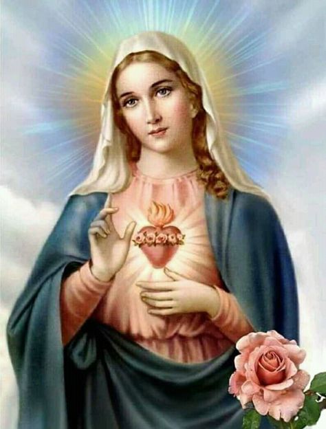 Mother Mary Tattoos, Mary Tattoo, Virgin Mary Art, Mother Mary Images, Blessed Mary, Catholic Pictures, Images Of Mary, Religious Pictures, Jesus And Mary Pictures