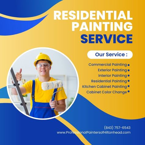 As a premier Best painting contractor in Bluffton SC, we offer Best Residential Painting Contractor in Bluffton SC highly-experienced and customer service-oriented residential painters in Hilton Head. You will be glad that you hired us! Get Your Free Quote Today! Contact Professional Painters of Hilton Head at (843) 757-6543! Bluffton Sc, Painting Contractors, Professional Painters, Hilton Head, Free Quote, Free Quotes, Customer Service, Quick Saves