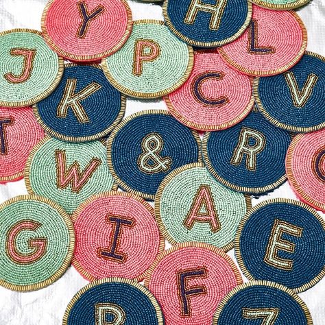 Beaded Coasters Diy, Miyuki Jewelry, Beaded Coasters, Instagram Add, Embroidered Initials, Diy Coasters, Oliver Bonas, Bucket Hats, Art Gifts